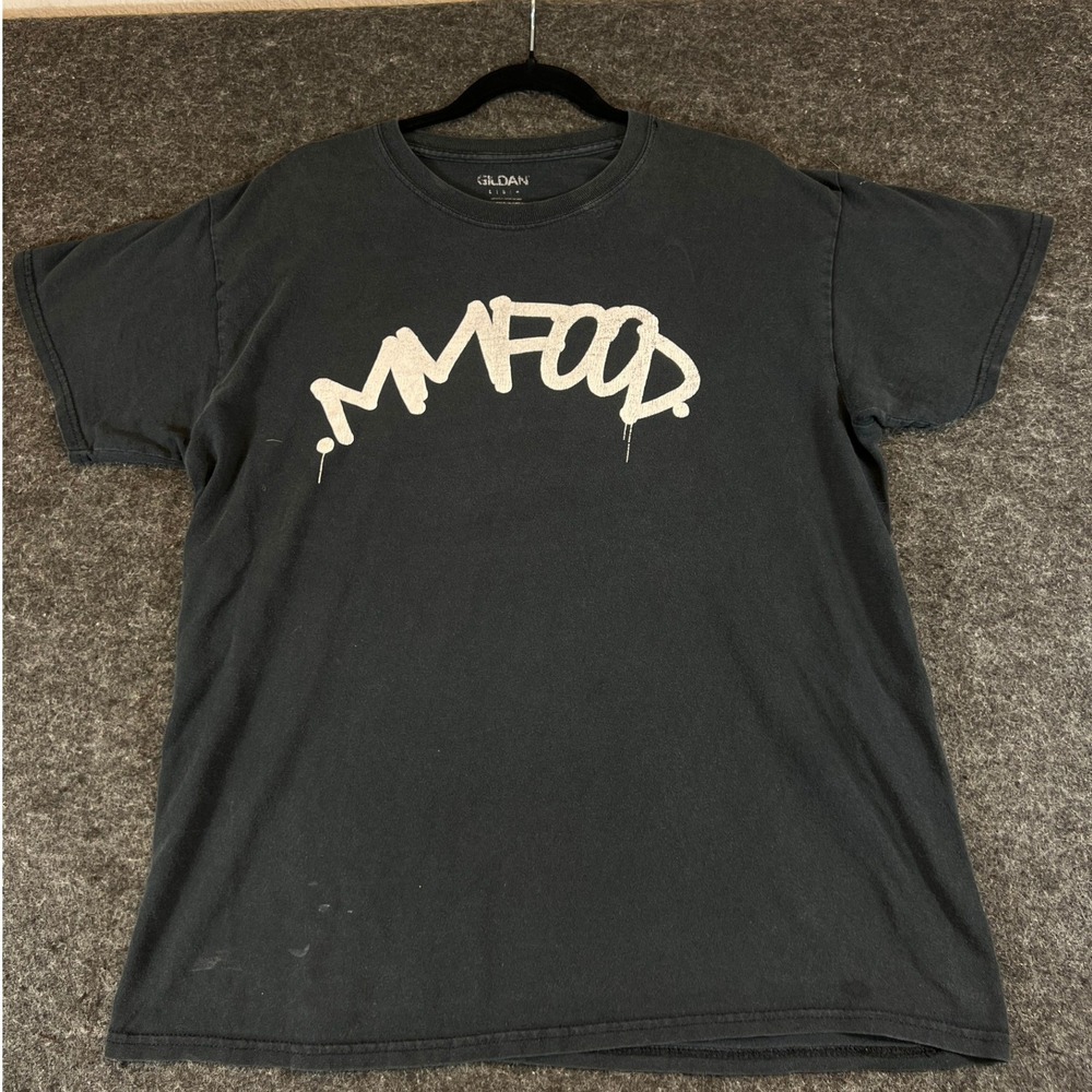 MF DOOM MM FOOD Shirt Mens Large Black Graphic Graffiti Hiphop Rap Tee 2000s VTG